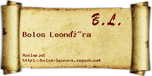 Bolos Leonóra névjegykártya